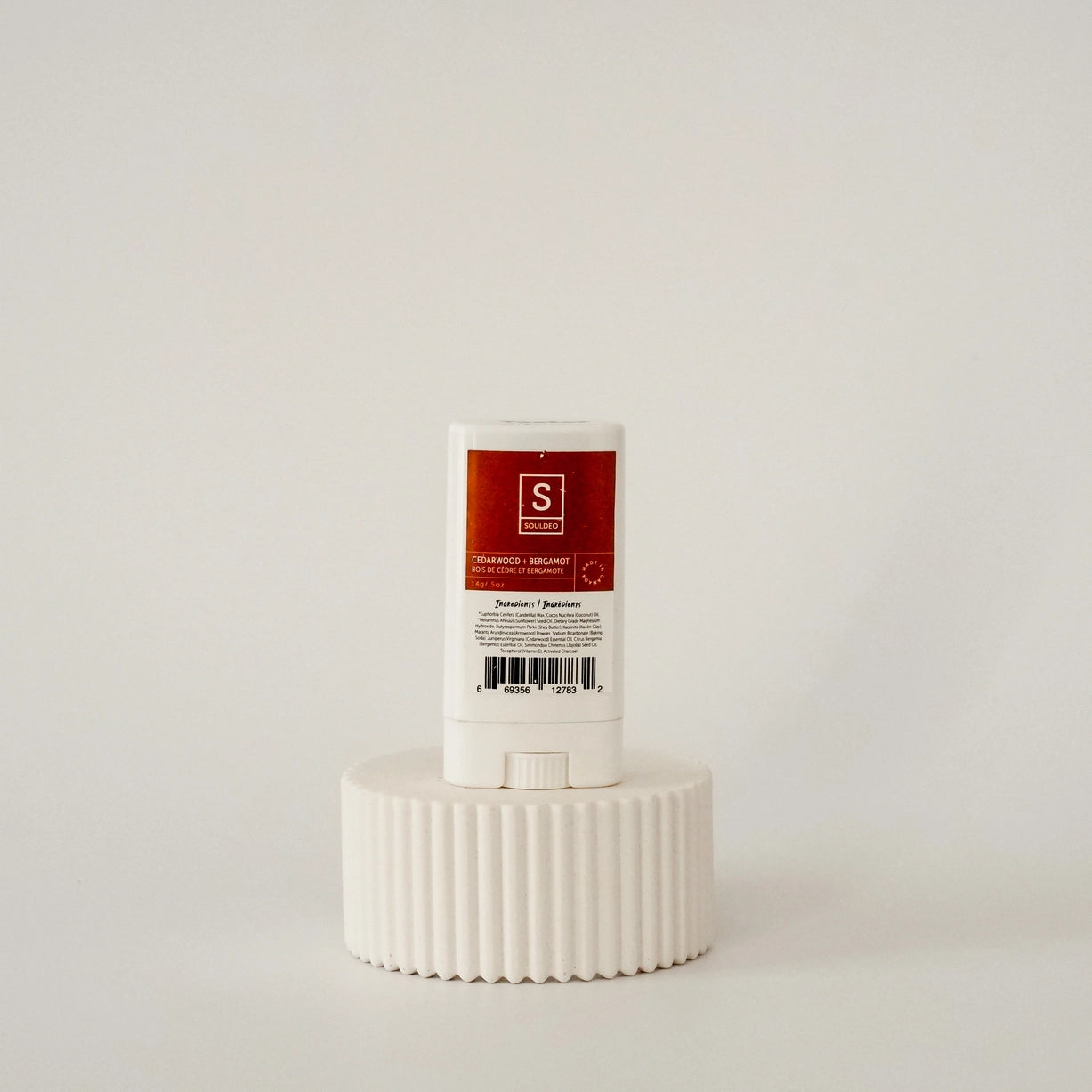 Travel - Cedarwood + Bergamot Deodorant - Med Magnesium og aktivert kull