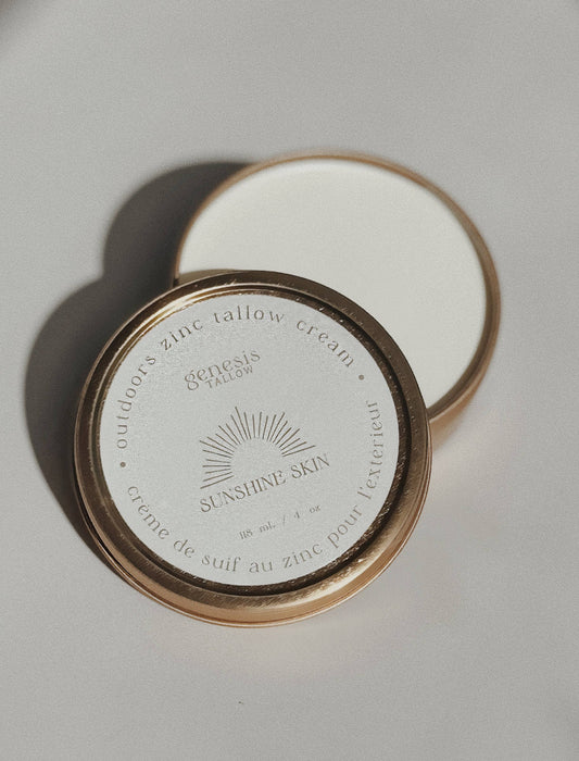 Sunshine Skin Zinc Tallow Cream - Naturlig solbeskyttelse for kropp