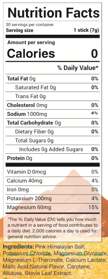 Orange Natural Electrolytes – elektrolyttdrikk med Himalayasalt og naturlig pink lemonade-smak for hydrering og energ