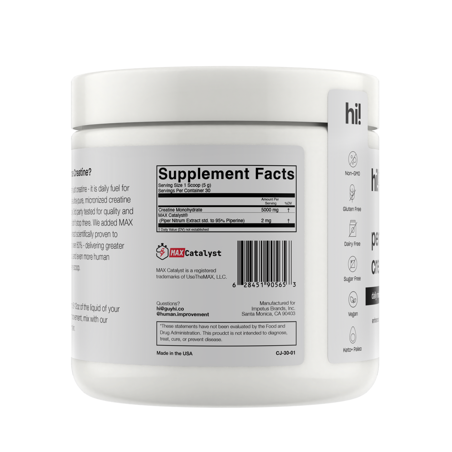 Performance Creatine med mikronisert kreatinmonohydrat og MAX Catalyst™ – økt opptak, styrke og fokus i hver scoop.