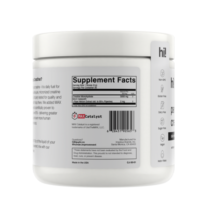Performance Creatine med mikronisert kreatinmonohydrat og MAX Catalyst™ – økt opptak, styrke og fokus i hver scoop.